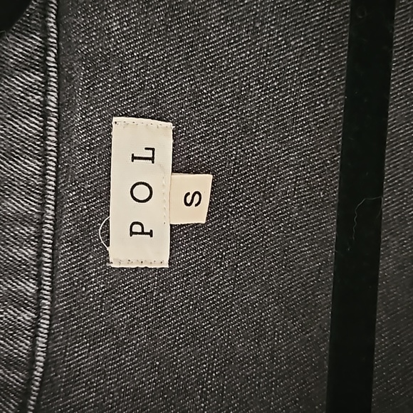 POL Distressed Rhinestone Denim Jacket - Picture 3 of 9